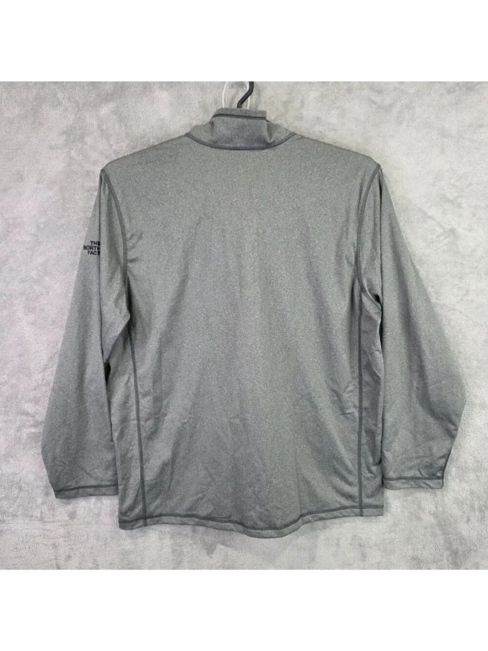 Mens The North Face Heather Gray Tech 1/4 Zip Fleece Pullover Long Sleeve XXL